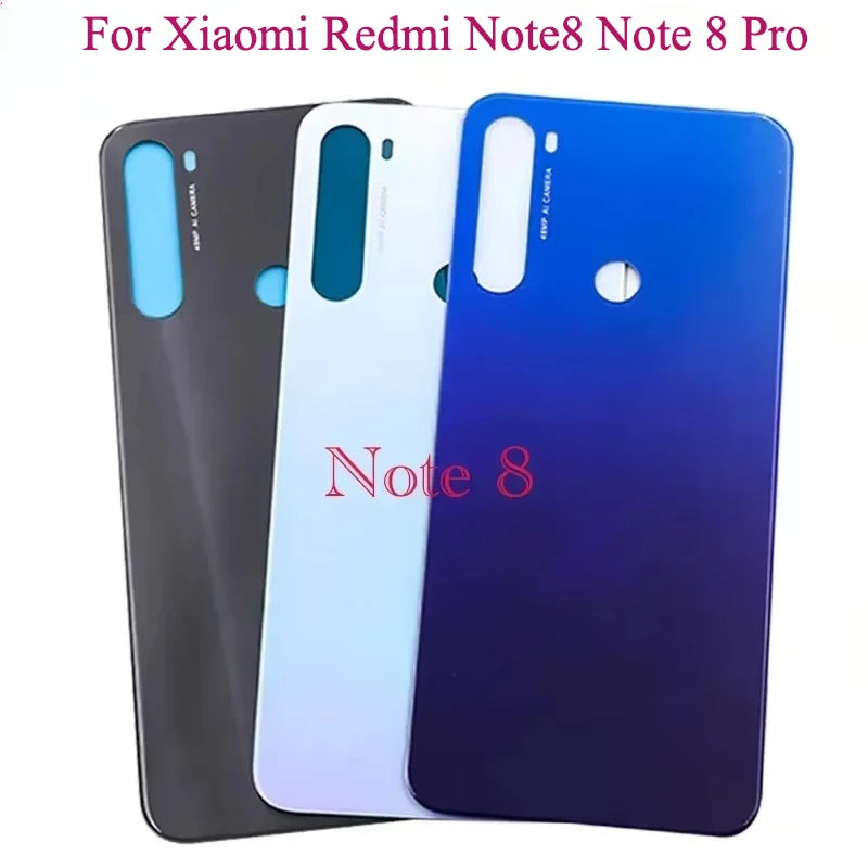 Tapa Trasera Batería Panel Vidrio 3D Carcasa con Adhesivo para Xiaomi Redmi Note 8 / Note 8 Pro (Reemplazo)
