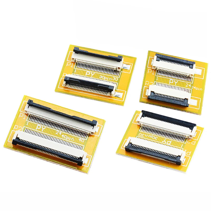 2Pcs FPC FFC Flexible Flat Cable Extension Board soft cable extension 0.5mm 1.0MM Pitch 6 8 10 12 14 20 30 40 50 PIN Connector