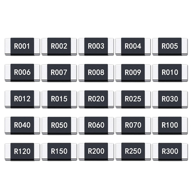 Resistencia Aleación SMD 2512 3W - Varios Valores Bajos (R001 a R300) 6.4x3.2mm - Lote 10 Piezas