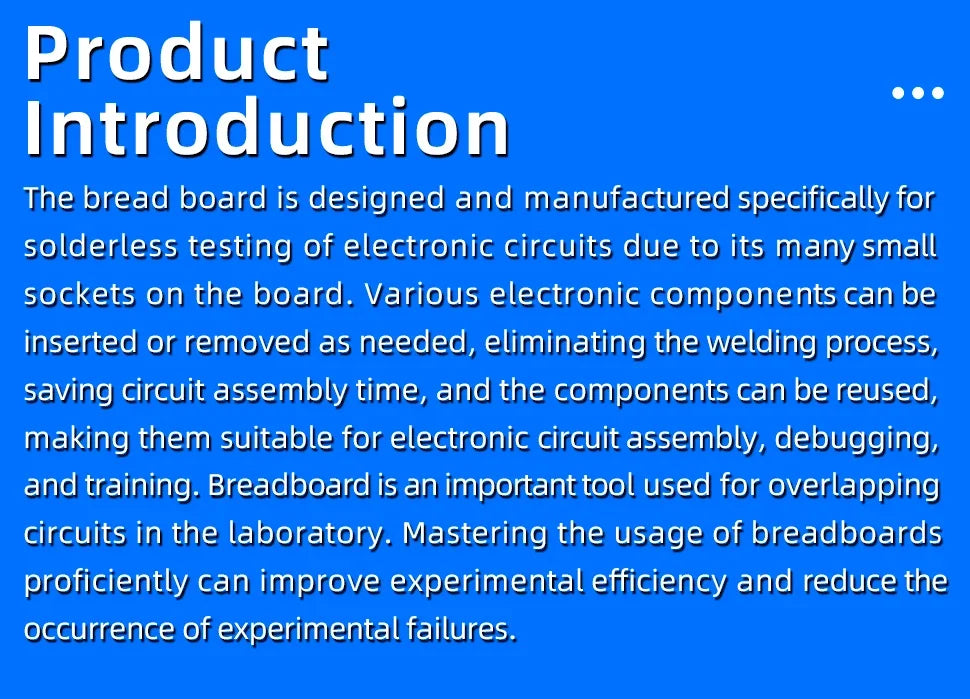 1pcs Power Module Breadboard Kit Bread Board Wire Cables Jumper Breadboard Wire Kit Electronics Breadboard Solderless