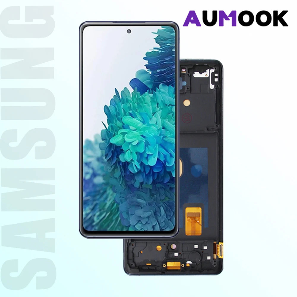Pantalla LCD AMOLED S20FE para Samsung S20FE 5G, ensamblaje de digitalizador de pantalla táctil para Samsung G780F G780G G781B G781U, pantalla LCD