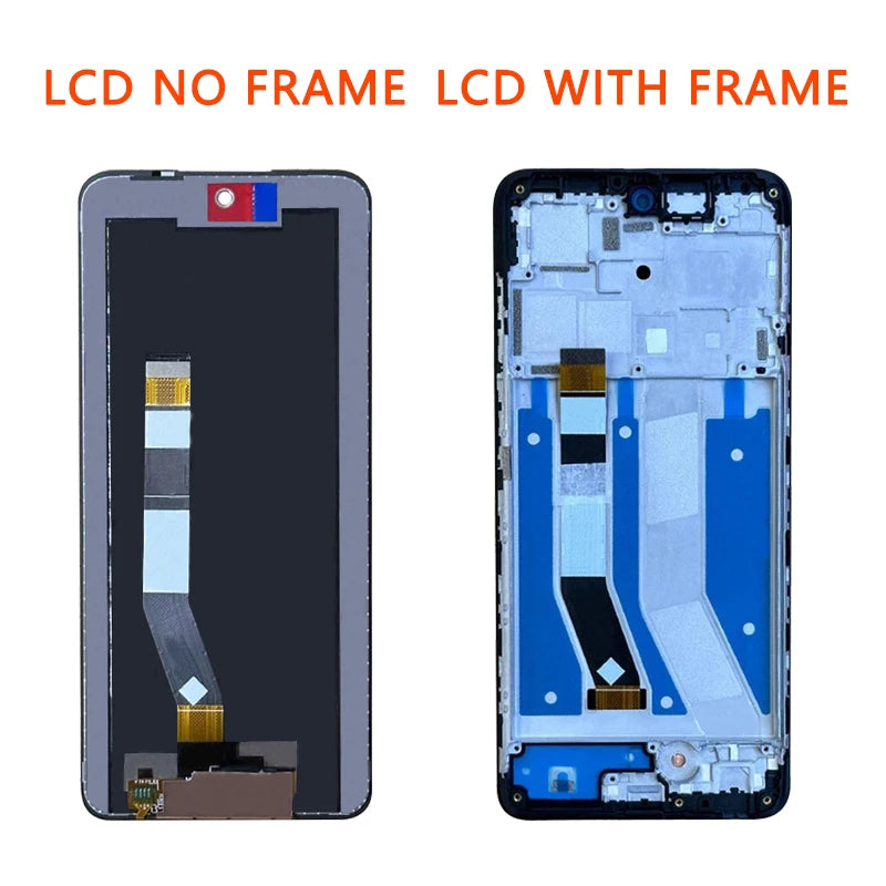 6.5" OEM LCD For Motorola Moto G13 G23 G53 G73 E13 XT2335-2 Display Touch Screen Digitizer Replacement With Frame