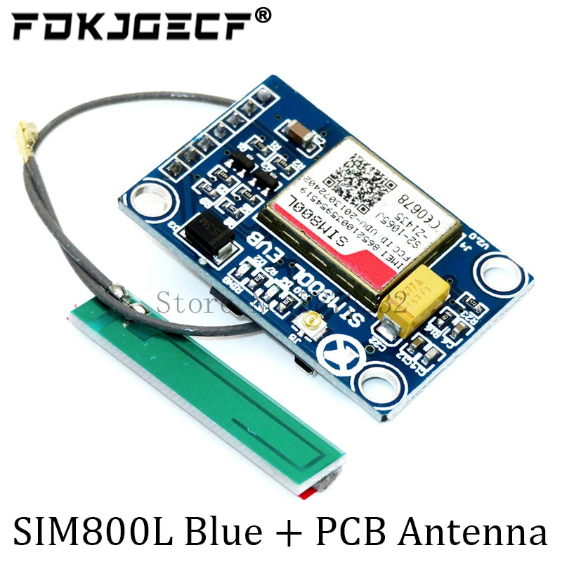 Módulo GSM/GPRS SIM800L V2.0 (5V, Quad-Band) con Antena y Cable