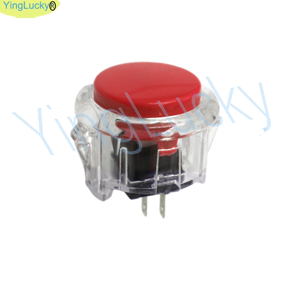 Botón Pulsador Arcade Transparente (30mm/24mm) Reemplazo para Máquina Arcade (1 Unidad)