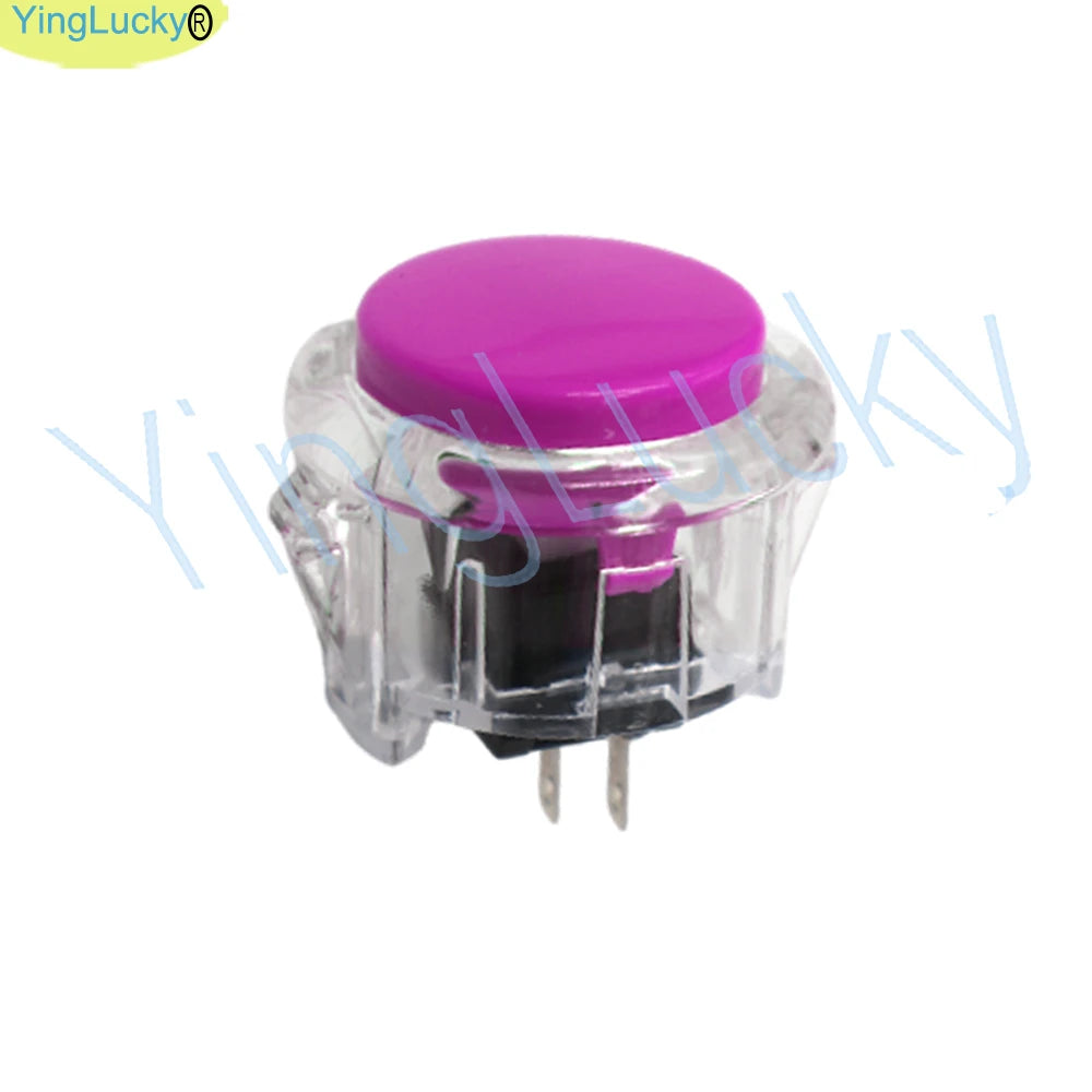 Botón Pulsador Arcade Transparente (30mm/24mm) Reemplazo para Máquina Arcade (1 Unidad)
