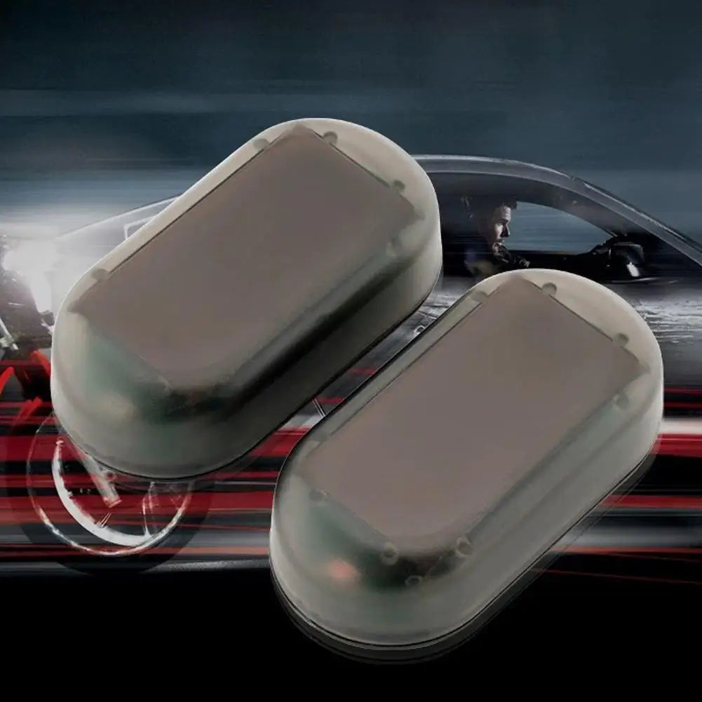Luz Seguridad Falsa Solar para Auto (Alarma Simulada Dummy Inalámbrica) Lámpara Advertencia Antirrobo LED Intermitente