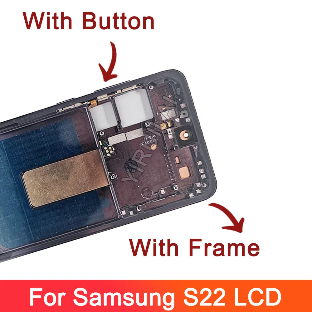 TFT para Samsung Galaxy S22 5G pantalla S901B S901U S901W S901N pantalla LCD reemplazo del ensamblaje del digitalizador de pantalla táctil