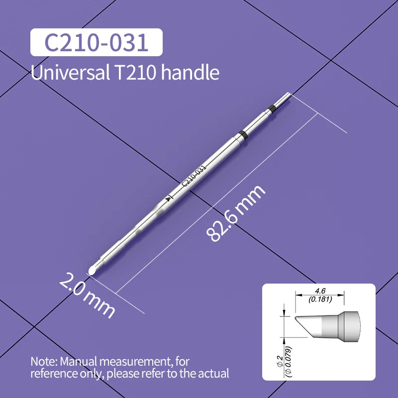 C210 Soldering Tips Compatible with JBC T210 Handle for CD-2SD/2SHE Station Welding Nozzle C210-001 C210-007 C210-008 C210-018