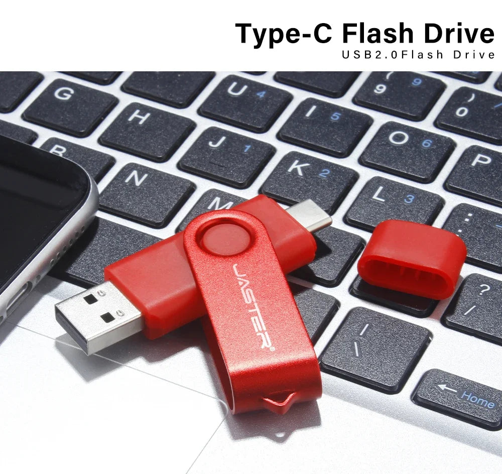 Memoria USB Flash Drive Pendrive Tipo C (32GB/64GB/128GB) con Llavero Regalo Empresarial