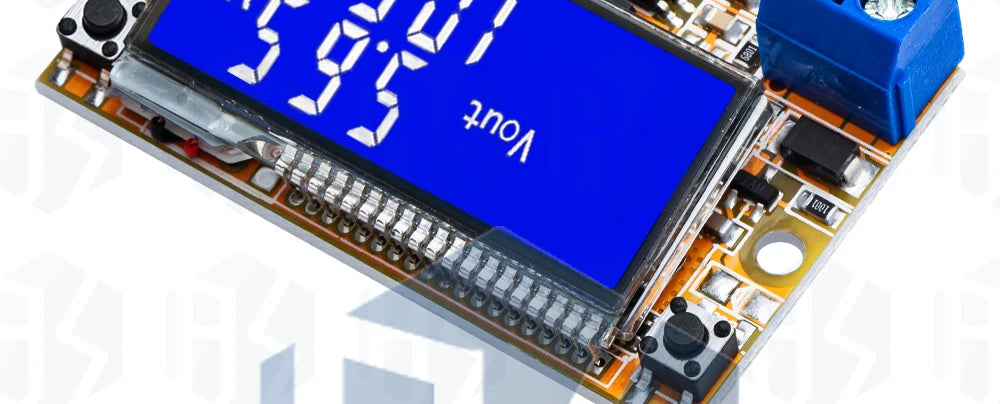 Módulo Convertidor Buck DC 5-23V a 0-16.5V 3A Max Step-Down Regulador Voltaje Ajustable LCD Dual Display