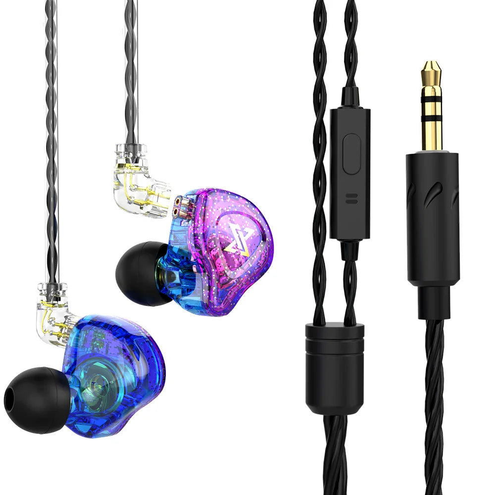 Auriculares con Cable QKZ AK6 (Driver Cobre HiFi, 3.5mm) Deportivos con Micrófono (Bajos Estéreo, In-Ear)