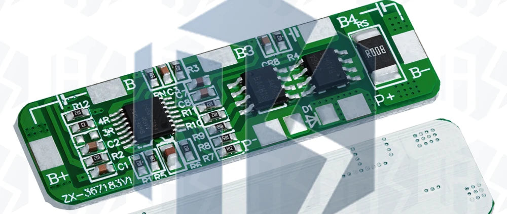 4S 20A 18650 Li-ion BMS Protection Board 4.35V Overcharge 2.5V Cutoff with 5A Continuous Discharge Cell Balancing