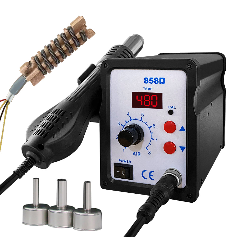 858D Hot Air Gun BGA Soldering Rework Station Blower Hair Dryer Hairdryer Soldering Heat Gun 220V 110V SMD SMT Welding Repair