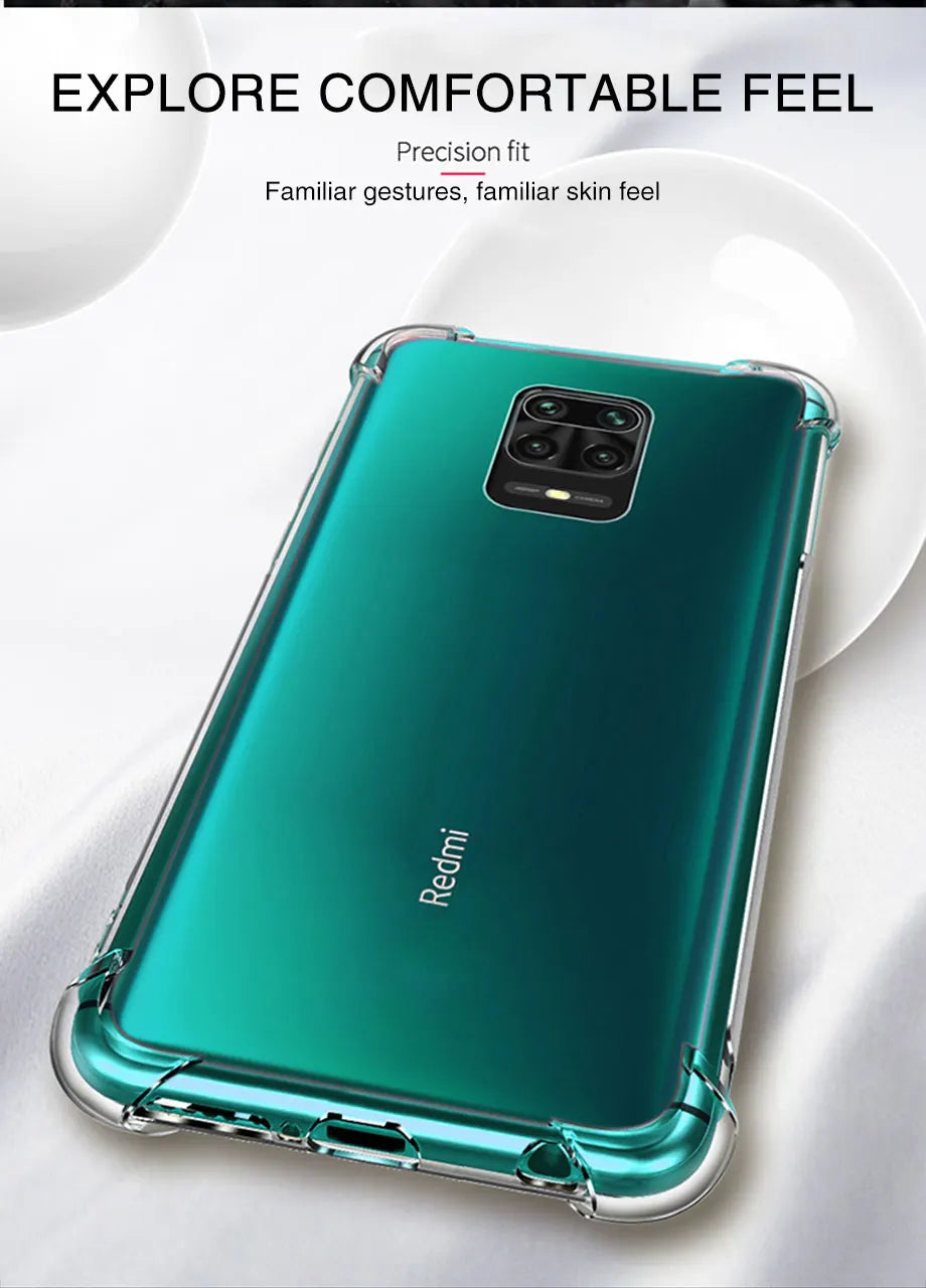 Funda Carcasa TPU Transparente Suave Anti-Golpes (Airbag Grueso) para Xiaomi Redmi Note 9/9S/Note 9 Pro