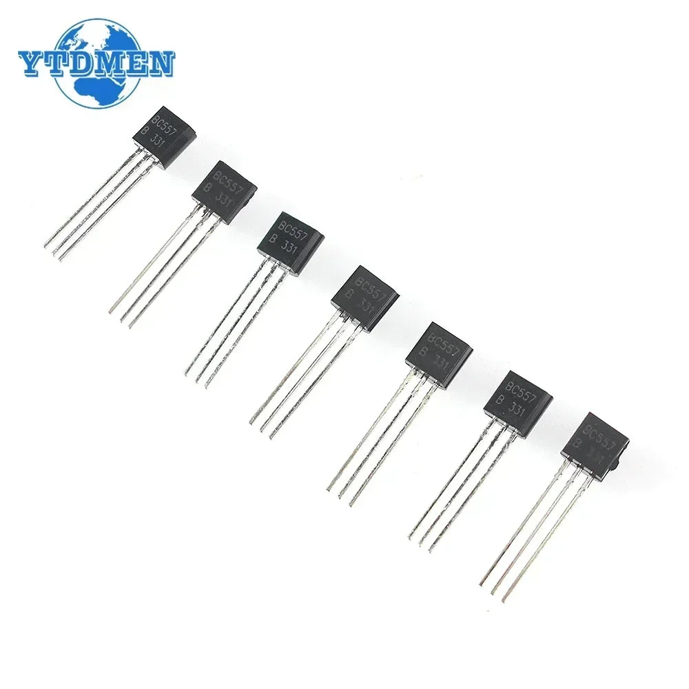 Kit Transistores NPN BC547B + PNP BC557B TO-92 (25 de c/u, Total 50 Piezas)