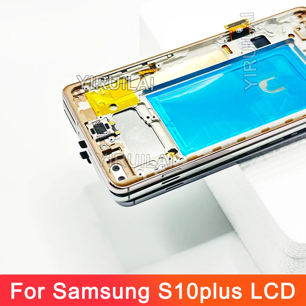 Pantalla LCD de 6,4 pulgadas S10 Plus para Samsung probada S10 + G975F G975U G975W G975 reemplazo del ensamblaje del digitalizador de pantalla táctil