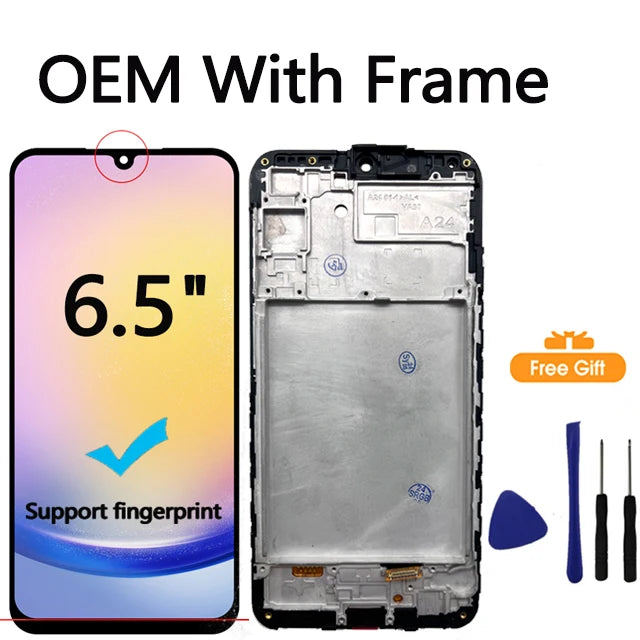 Pantalla LCD AMOLED de 6,5 pulgadas para Samsung Galaxy A24 4G, montaje de digitalizador con pantalla táctil para Samsung A245F A245M A245N, repuesto LCD