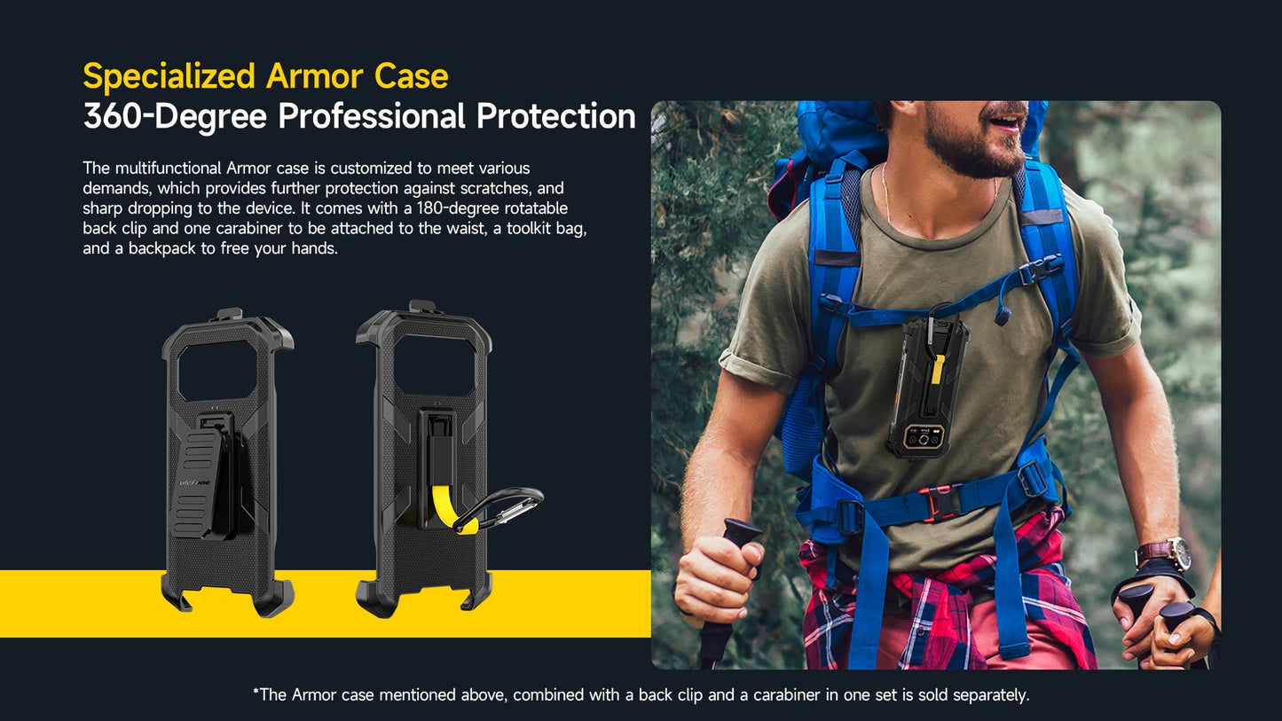 Celular Rugged Ulefone Armor 27T Pro 5G con Cámara Térmica FLIR® - 10600mAh, Android 14, 24GB/256GB, NFC