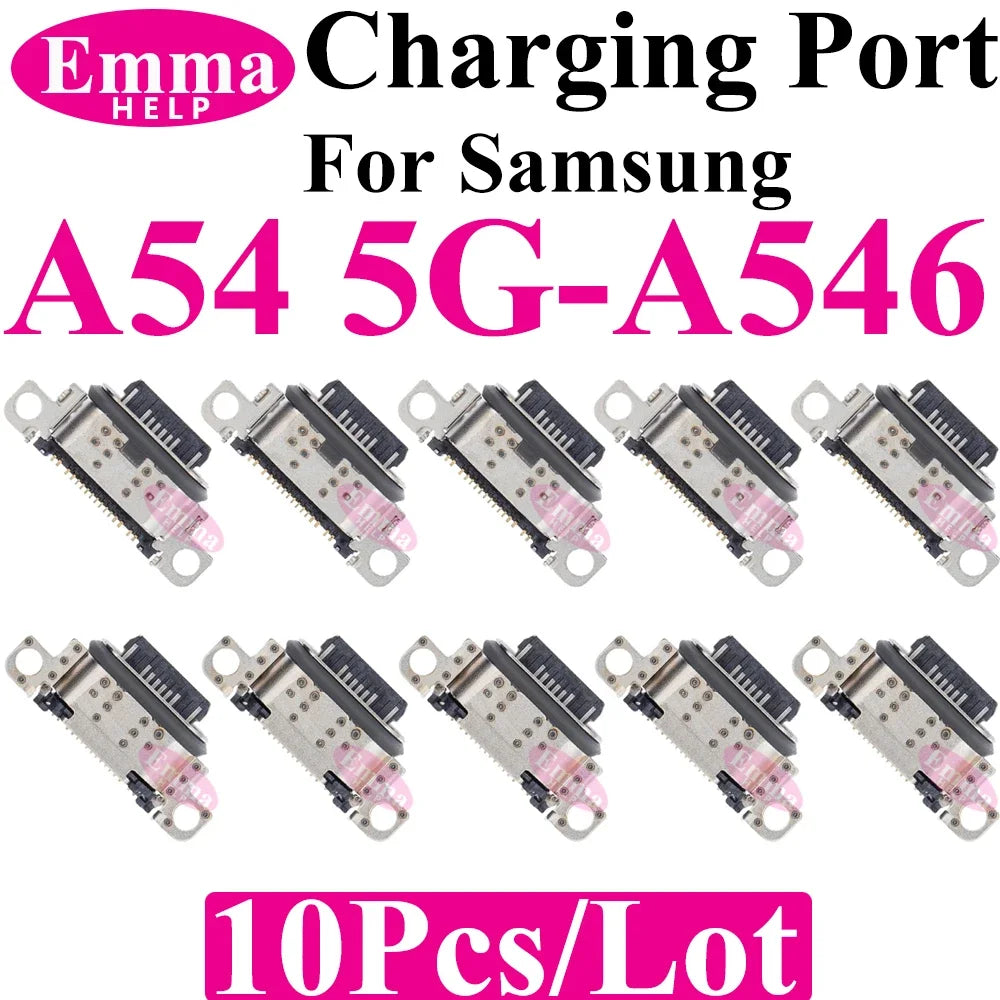 10 Uds conector de puerto de carga Original para Samsung A15 A05S A25 A35 A55 A13 A04S A14 A23 A33 A24 A34 A54 A53 Pin de cargador USB Plu
