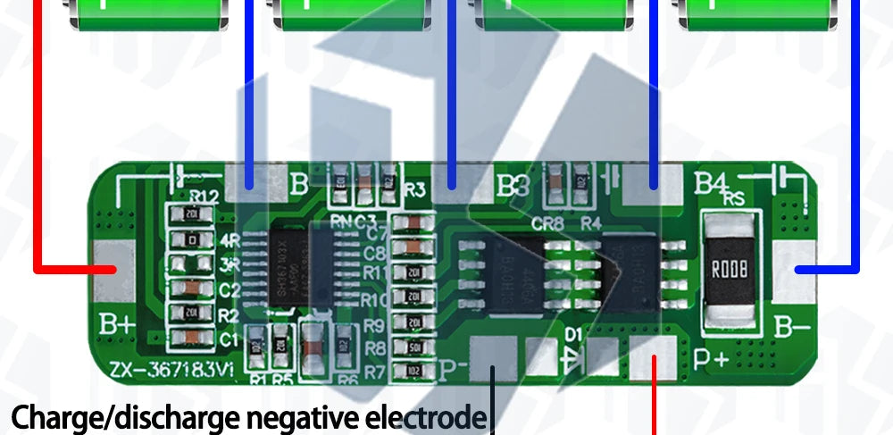 4S 20A 18650 Li-ion BMS Protection Board 4.35V Overcharge 2.5V Cutoff with 5A Continuous Discharge Cell Balancing