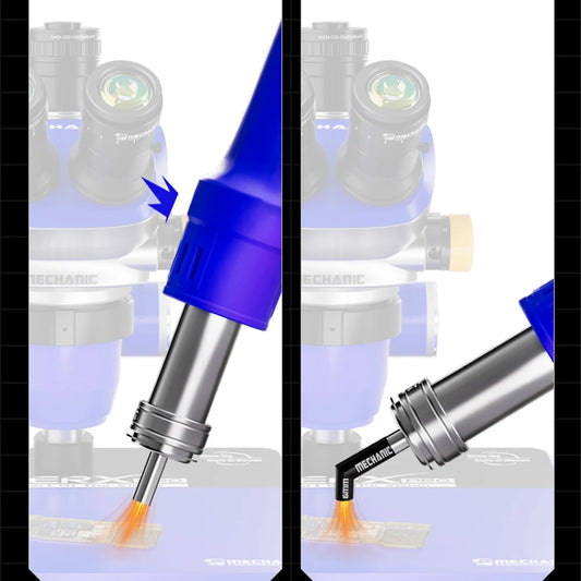 Boquilla Aire Caliente Diagonal MECHANIC compatible con Pistola Calor Serie 861 (5/6/8/10/12 mm) Calentamiento Uniforme