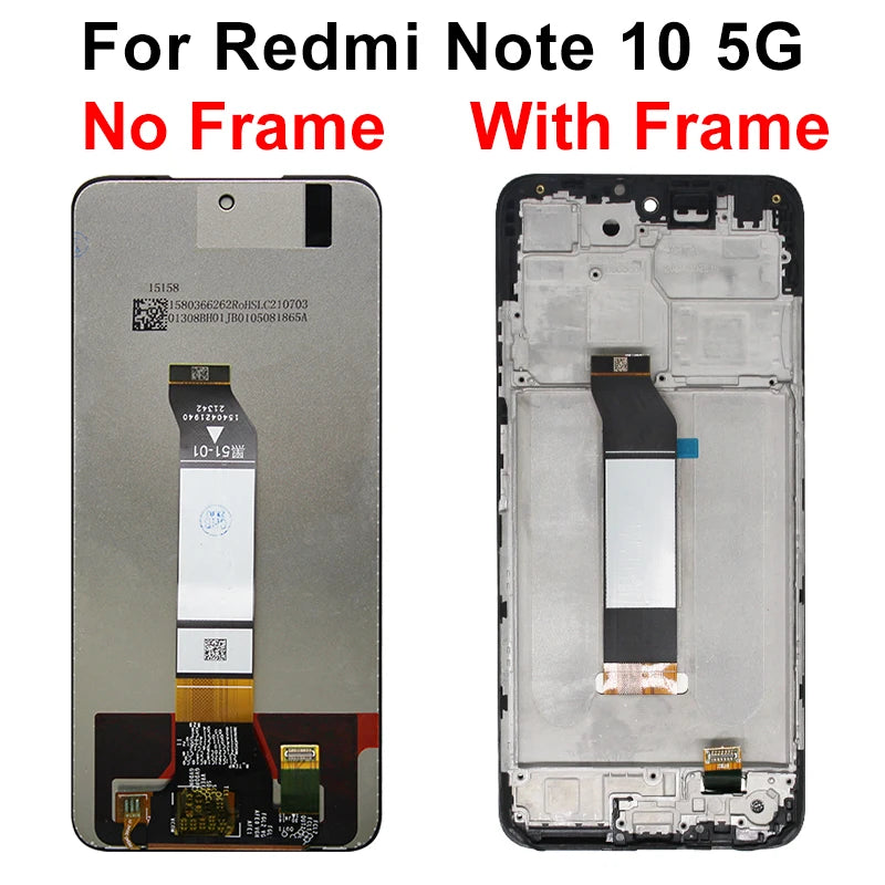 AMOLED LCD For Xiaomi Redmi Note 10 4g Screen Digitizer M2101K7AI For Redmi Note 10 5g Display Note 10 Pro LCD Touch M2101K6G