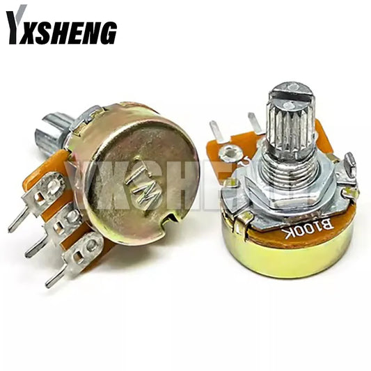 5PCS/LOT WH148 3Pin15mm 1K 2K 5K 10K 20K 50K 100K 250K 500KΩ 1M Ohm Linear Taper Rotary Potentiometer Resistor B1K B2K B5K B10K