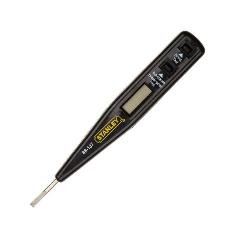 Destornillador Tester Digital Stanley 66-137 (2 en 1, 12V) con Display LCD - Uso Profesional/DIY/Automotriz