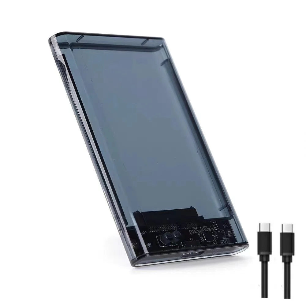 Carcasa Externa Transparente USB 3.0 / Tipo C 3.1 a SATA para Disco Duro HDD/SSD 2.5" Caja Caddy
