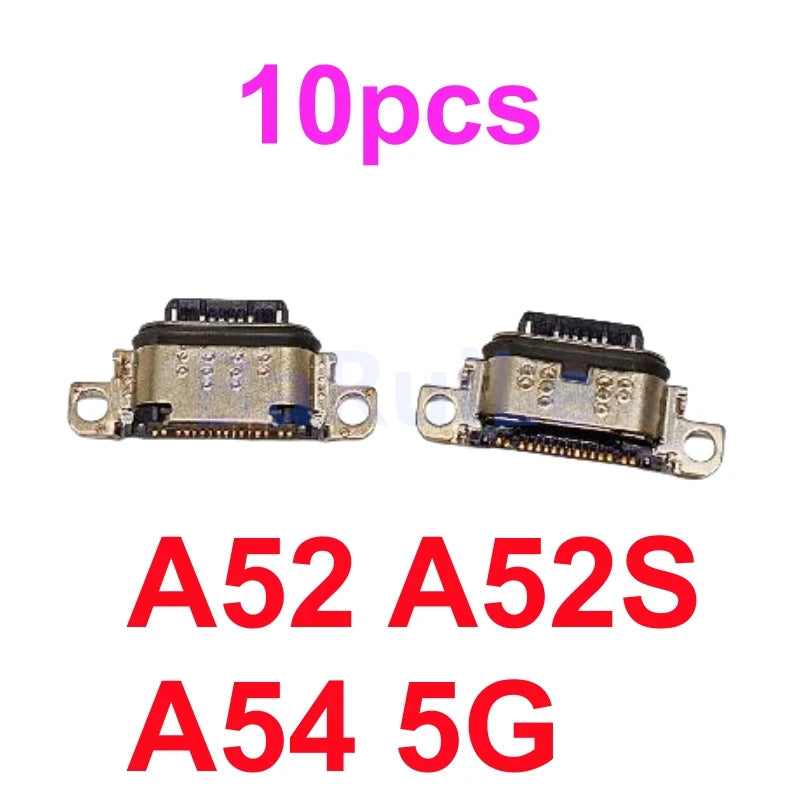 10 Uds conector de puerto de carga USB para Samsung A03 A13 A14 A15 A23 A24 A25 A32 A34 A35 A52 A53 A54 A55 A72 A73 enchufe de base de carga