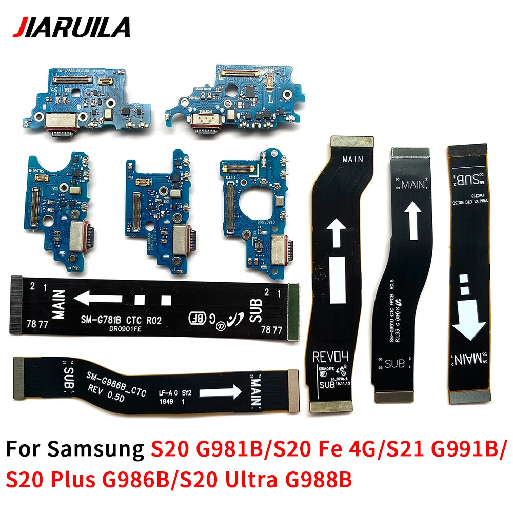 Cable Flex Conexión Placa Principal a Puerto Carga (Dock) para Samsung S20 FE 4G/S20+/S20 Ultra/S21 (Modelos G780/G98x/G991B)