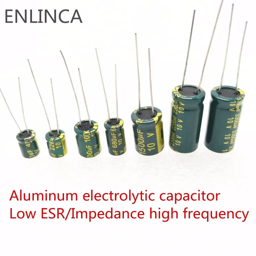Capacitor Electrolítico Alta Frecuencia Bajo ESR (100uF-3300uF, 16V-400V) - Unidad (Especificar Valor)