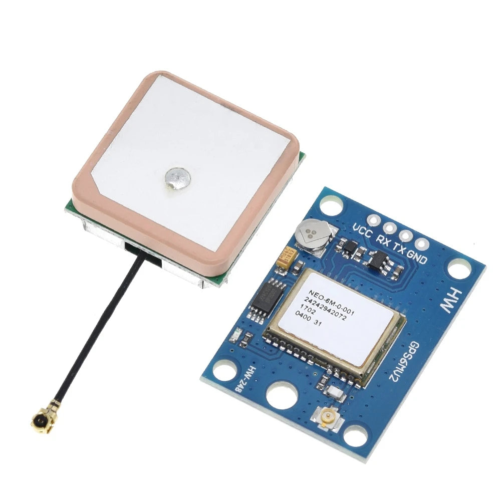 Módulo GPS TZT GY-NEO6MV2 (NEO-6M) con Antena Grande y EEPROM para Control Vuelo MWC/APM2.5 Arduino