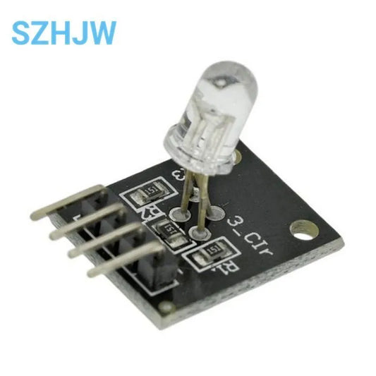 Módulo Sensor LED RGB KY-016 (4 Pines, 3 Colores) para Arduino DIY Starter Kit (10 Unidades)