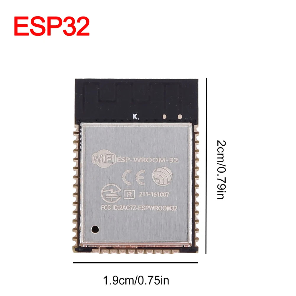 Módulo WiFi Inalámbrico ESP-WROOM-32 / ESP32 / ESP32S / ESP32U (150 Mbps, CPU Doble Núcleo, Sensor Hall)