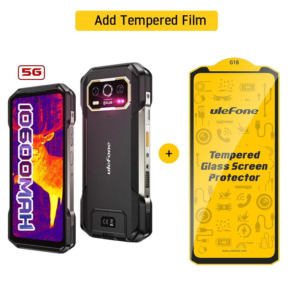 Celular Rugged Ulefone Armor 27T Pro 5G con Cámara Térmica FLIR® - 10600mAh, Android 14, 24GB/256GB, NFC