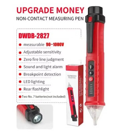 Lápiz Probador Eléctrico Inducido Alta Precisión (Electroprobe/Destornillador Detector Voltaje con Luz)
