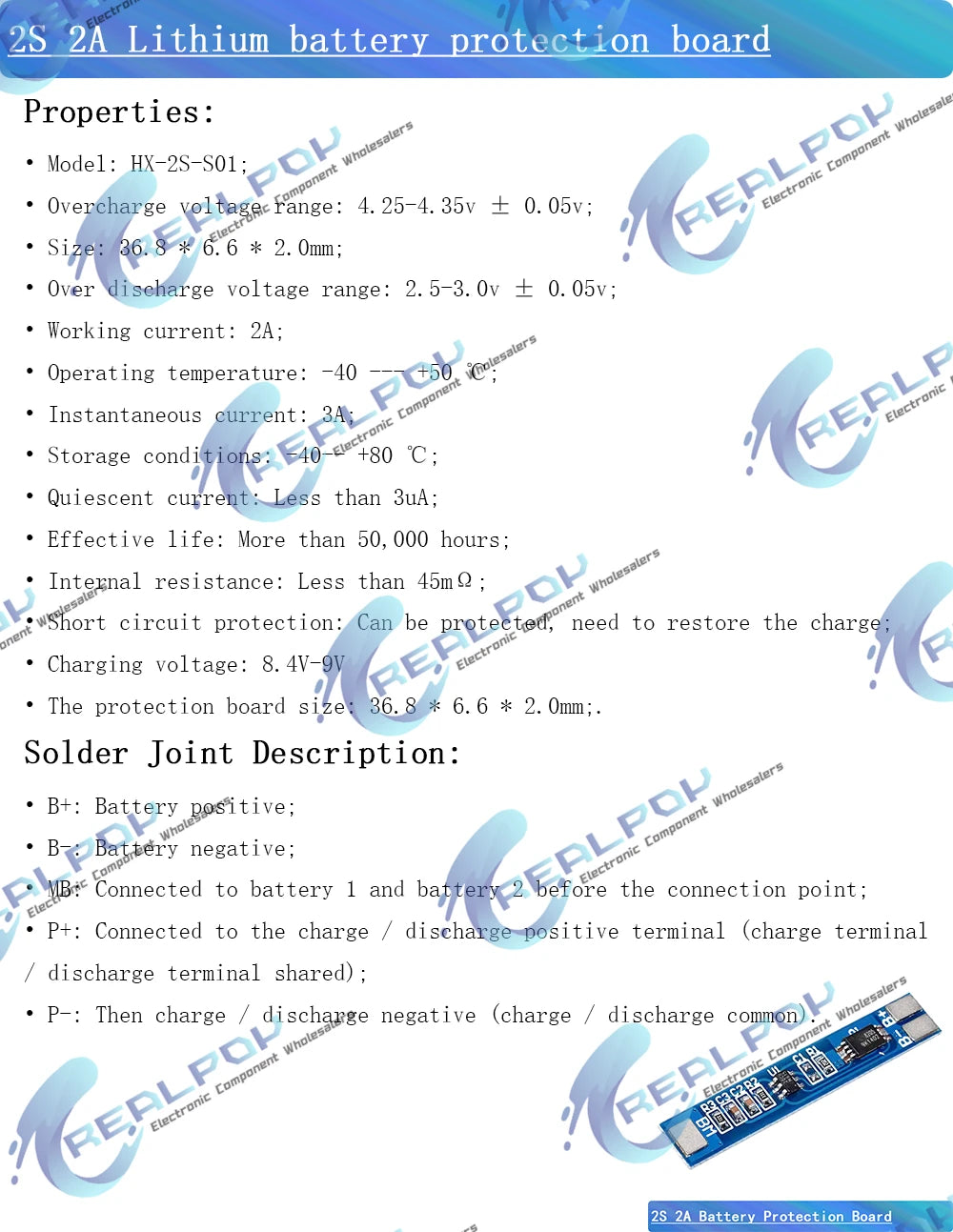 2S 2A 3A 4A 5A 8A 10A 13A 20A 7.4V 8.4V Li-ion 18650 Lithium battery protection board / BMS board Standard / Balance