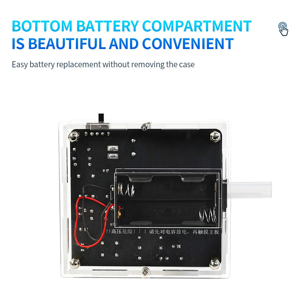 Kit DIY Cañón Electromagnético Alto Voltaje (3V DC) - Módulo Booster Bobina y PCB Práctica Soldadura