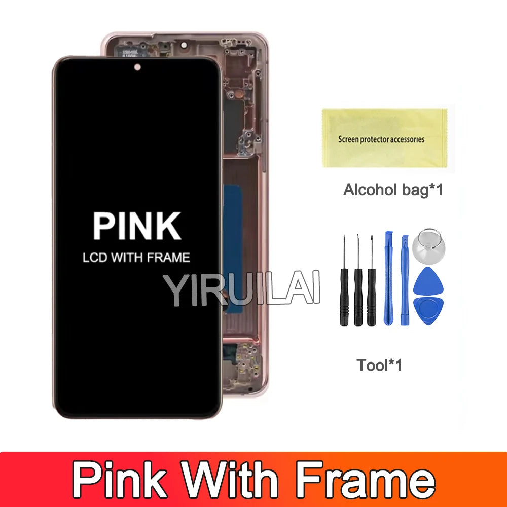 Pantalla Amoled S21 Plus, para Samsung Galaxy S21 Plus pantalla LCD G996B G996B/DS G996U digitalizador táctil reemplazar montaje con marco