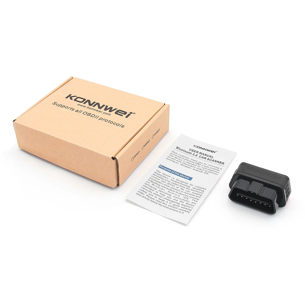 KONNWEI KW901 Bluetooth 5.0 Code Reader ELM327 V1.5 OBD OBD2 Car Diagnostic Tool ELM 327 V1 5 for Android/IOS pk Vgate iCar2