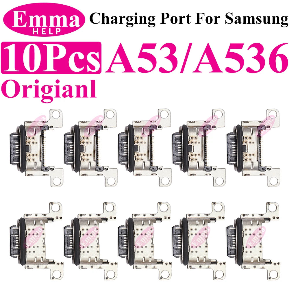 10 Uds conector de puerto de carga Original para Samsung A15 A05S A25 A35 A55 A13 A04S A14 A23 A33 A24 A34 A54 A53 Pin de cargador USB Plu