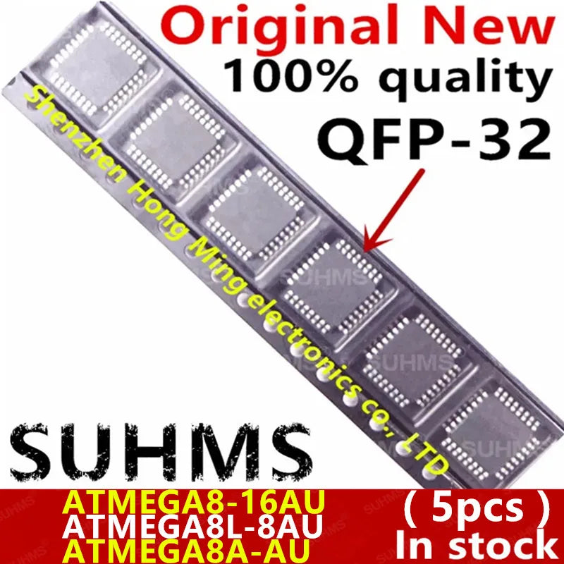 Microcontrolador ATMEGA8A / ATMEGA8L (AU / QFP-32) - Pack 2-5 Unidades