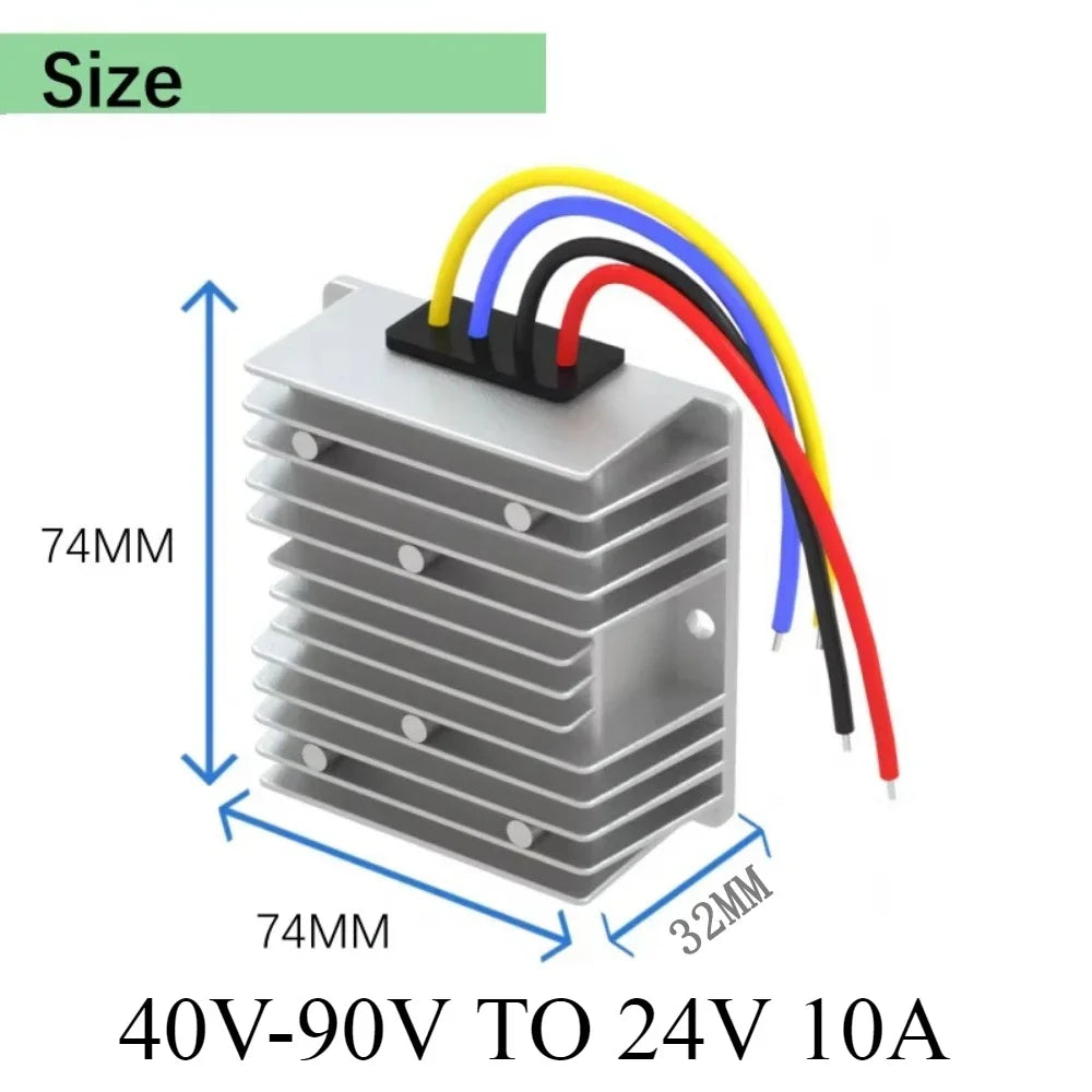 Convertidor Step-Down DC-DC 40V-90V a 24V (5A-50A) / 48V-72V a 24V Estabilizador Regulador Módulo Boost