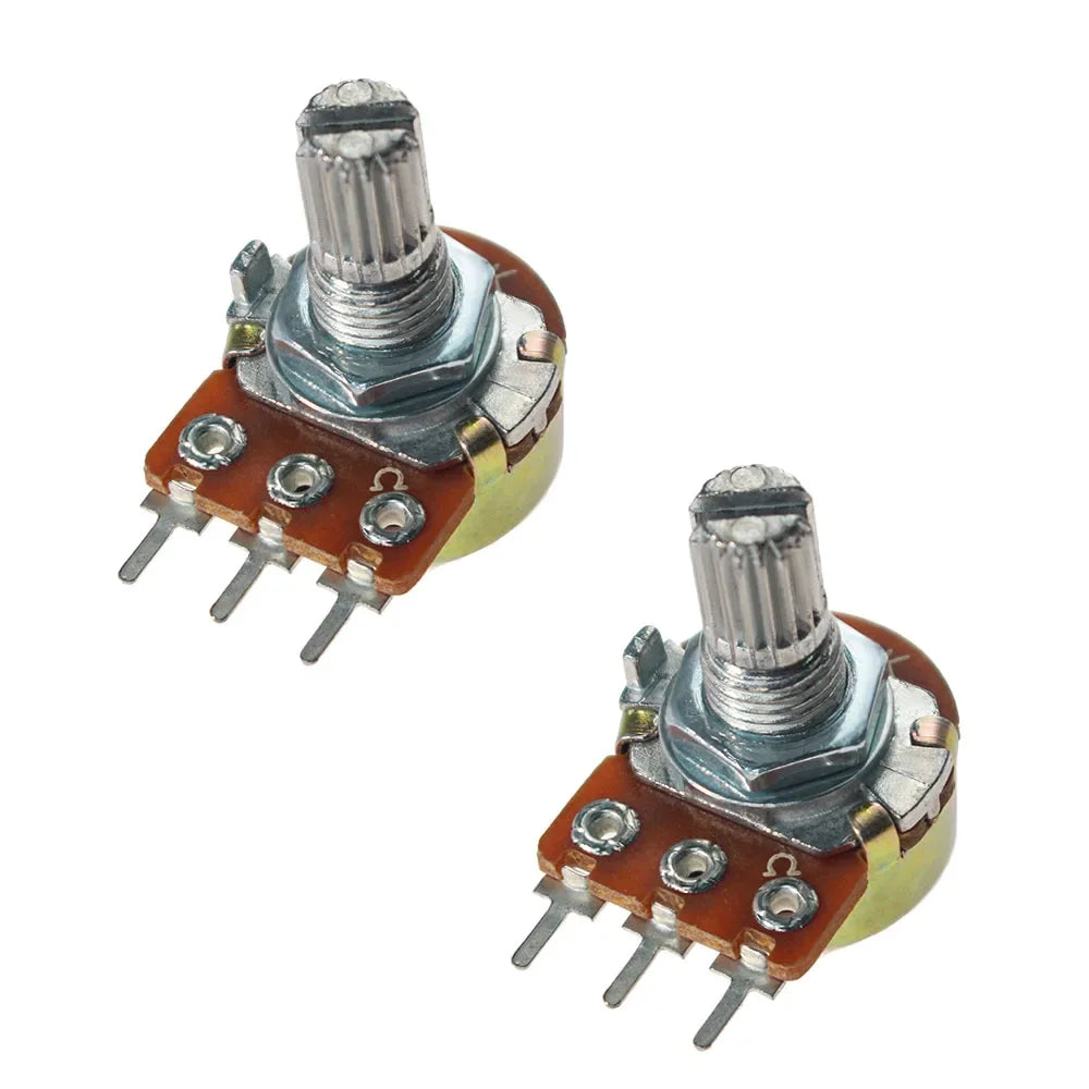 10pcs/lot WH148 Linear Potentiometer 15mm 3pin with Nuts and Washers WH148 B1K B2K B5K B10K B20K B50K B100K B250K B500K B1M