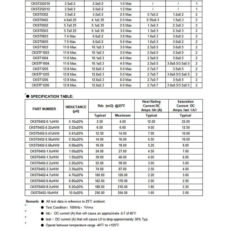 Inductor Potencia Moldeado SMD (0420-0650) - Varios Valores (1uH a 47uH) - Lote 10 Piezas