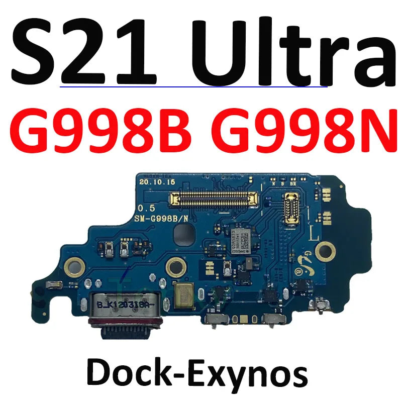 Bueno para Samsung Galaxy S21 Ultra G998 antena de señal NFC WIFI LCD Placa de carga inalámbrica Cable flexible micrófono 5G mmWave
