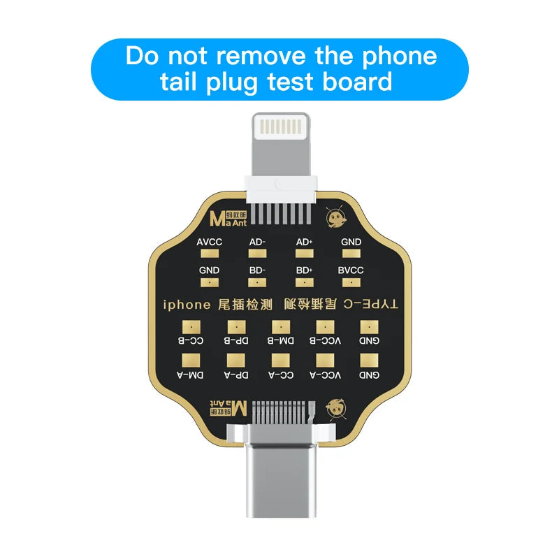 Placa PCB Test Micro USB / Tipo-C - Tester Flex Carga Dock para iPhone (U2) / Android