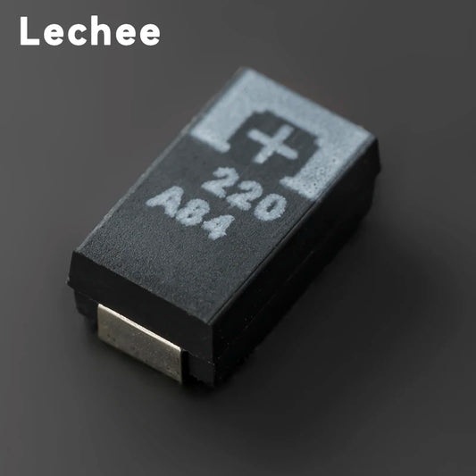 Capacitor Sólido Polímero SMD 220uF 10V Tipo D (7343) Bajo ESR - Lote 5 Piezas