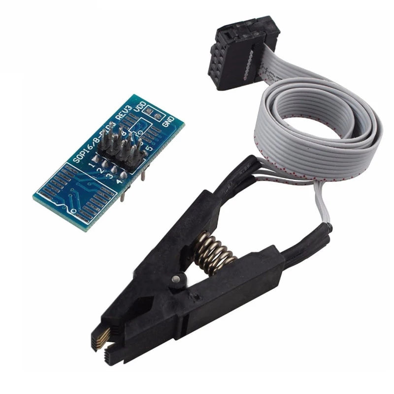 Kit Programador USB CH341A 24/25 Series EEPROM Flash BIOS + Clip Test SOIC8/SOP8 (Variante 1)